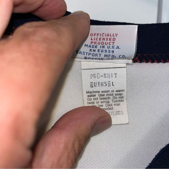 Vintage Cleveland Indians pro Knit Jersey #7 Chief Wahoo Baseball MLB USA made L - Picture 5 of 8